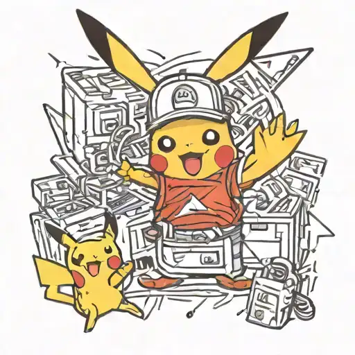 Pikachu throw away costume   tattoo design idea