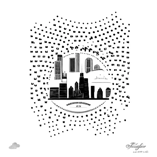 Chicago skyline tattoo design idea