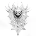 espadas e dragão  tattoo design idea