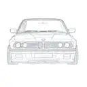 a red bmw e30 tattoo design idea