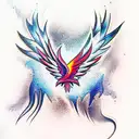 Phoenix tattoo design idea