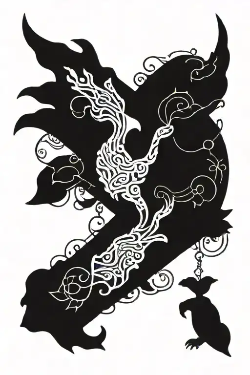 An intricate design of a deaf-friendly sign language symbol incorporating elements of cruelty, in blackwork style tattoo design idea