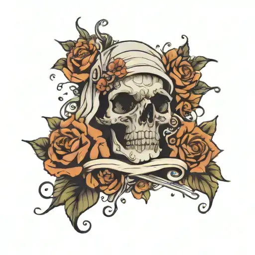 grandma death tattoo design idea