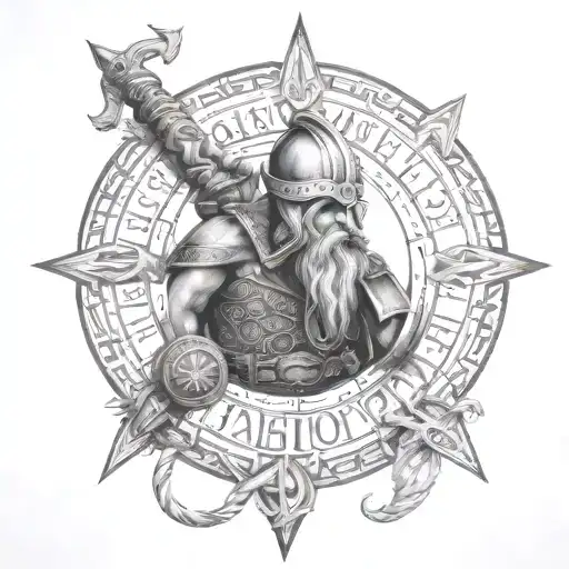 Viking calendar tattoo design idea