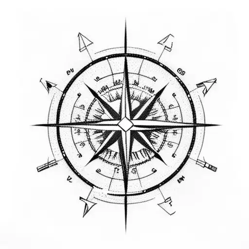 car transporter compass anchor  tattoo design idea