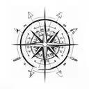 car transporter compass anchor  tattoo design idea