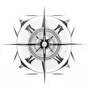 car transporter compass anchor  tattoo design idea