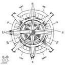 car transporter compass anchor  tattoo design idea