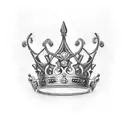 Queen's Crown with the letter s under it tattoo design idea