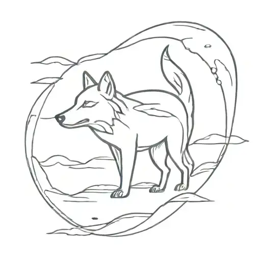 wolf and orca tattoo design idea