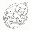 wolf and orca tattoo design idea