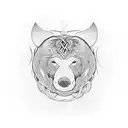 Kabbalah viking bear tattoo design idea