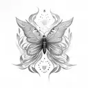 crow with a butterfly wing tattoo design idea