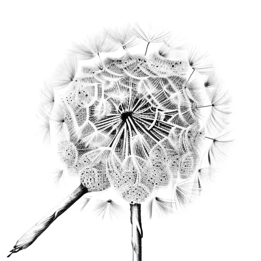 Dandelion small tattoo design idea