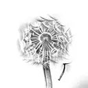 Dandelion small tattoo design idea