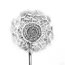 Dandelion small tattoo design idea