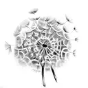 Dandelion small tattoo design idea