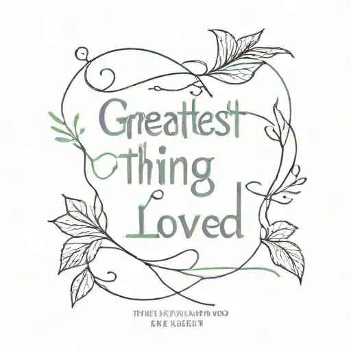 the greatest thing you'll ever learn is just to love and be loved in return  tattoo design idea