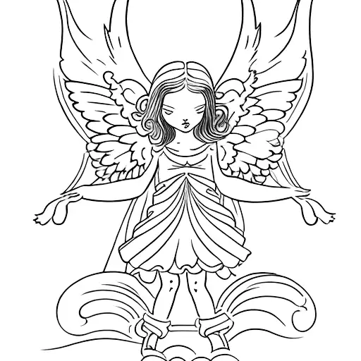 the date 15.01.2009 and the name sophie, angel tattoo design idea