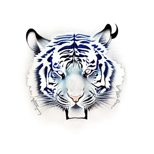 realistic tiger stripes tattoo design idea