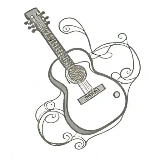 guitar memorial tattoo for dad tattoo design idea