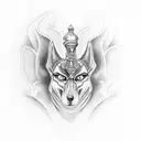 Anubis sleeve tattoo design idea