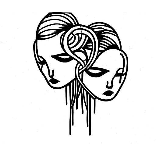 gemini and the name Berta tattoo design idea