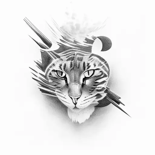 A black and grey tattoo of a famous movie scene with a Brazilian twist tattoo design idea