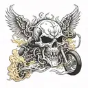 ghost rider tattoo design idea