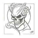 ghost rider tattoo design idea