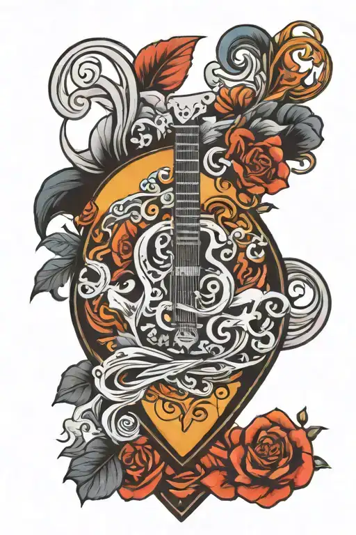 Guitar Pick tattoo design idea