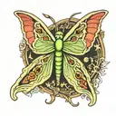Luna moth tattoo tattoo design idea