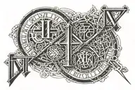 roman numerals l lV lll tattoo design idea