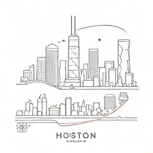 houston seoul skyline tattoo design idea