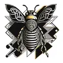 celtic bumblebee tattoo design idea
