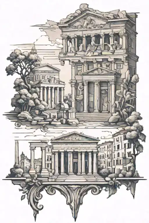 italy buildings and greek mythology tattoo tattoo design idea