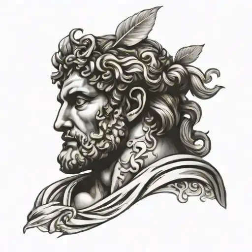 Apollo greek god tattoo design idea