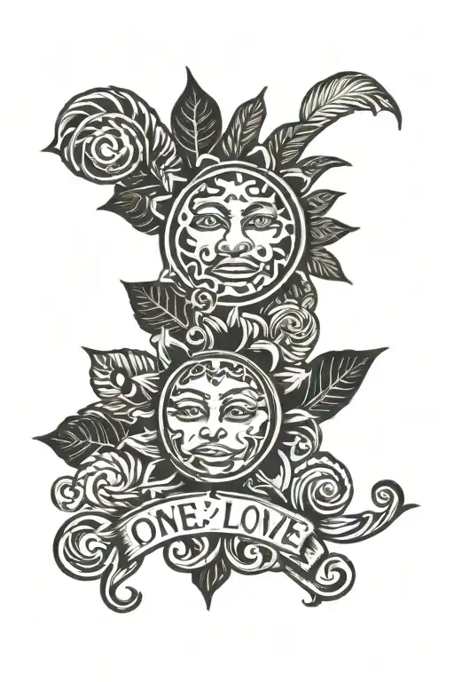 one love jamacia couples tattoo tattoo design idea