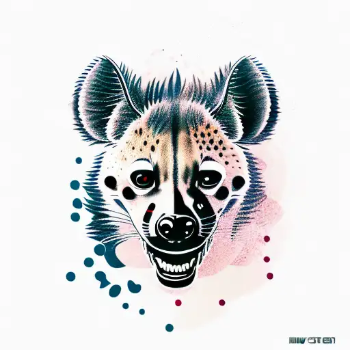 hyena tattoo design idea