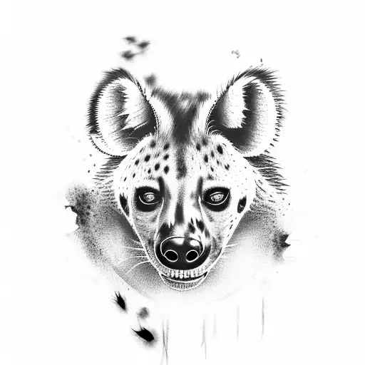 hyena tattoo design idea