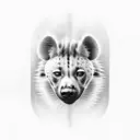 hyena tattoo design idea