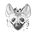 hyena tattoo design idea