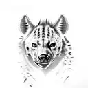 hyena tattoo design idea