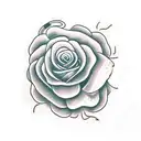 snake rose tattoo design idea