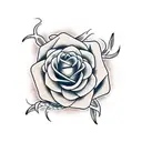 snake rose tattoo design idea