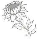 AMDG, sunflower tattoo design idea