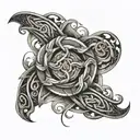 Create a sleeve tattoo featuring intricate Viking knotwork and warrior symbols tattoo design idea