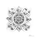 firefighter Maltese cross tattoo design idea