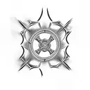 firefighter Maltese cross tattoo design idea