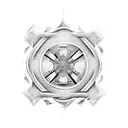 firefighter Maltese cross tattoo design idea